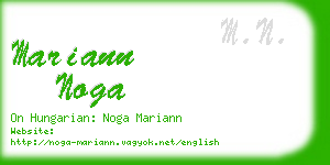 mariann noga business card